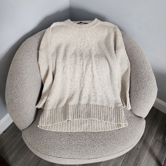 Jenni Kayne Linen & Cotton Crewneck Sweater in Oatmeal - Picture 1 of 7